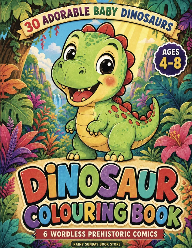Dinosaur Colouring Book cover